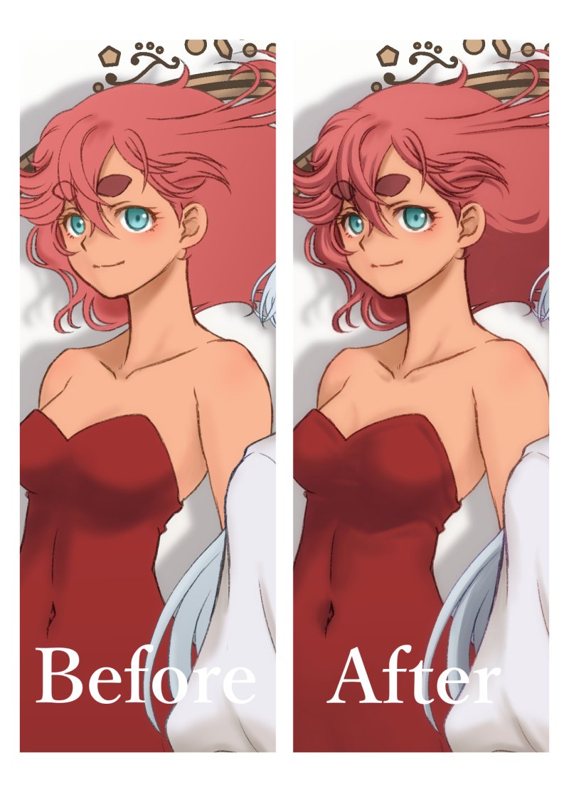 スレッタ・マーキュリー 「【新刊】『ふたりで見る夢』リペイント before→after その③左が当時T」|かねさだけいし/兼処敬士のイラスト