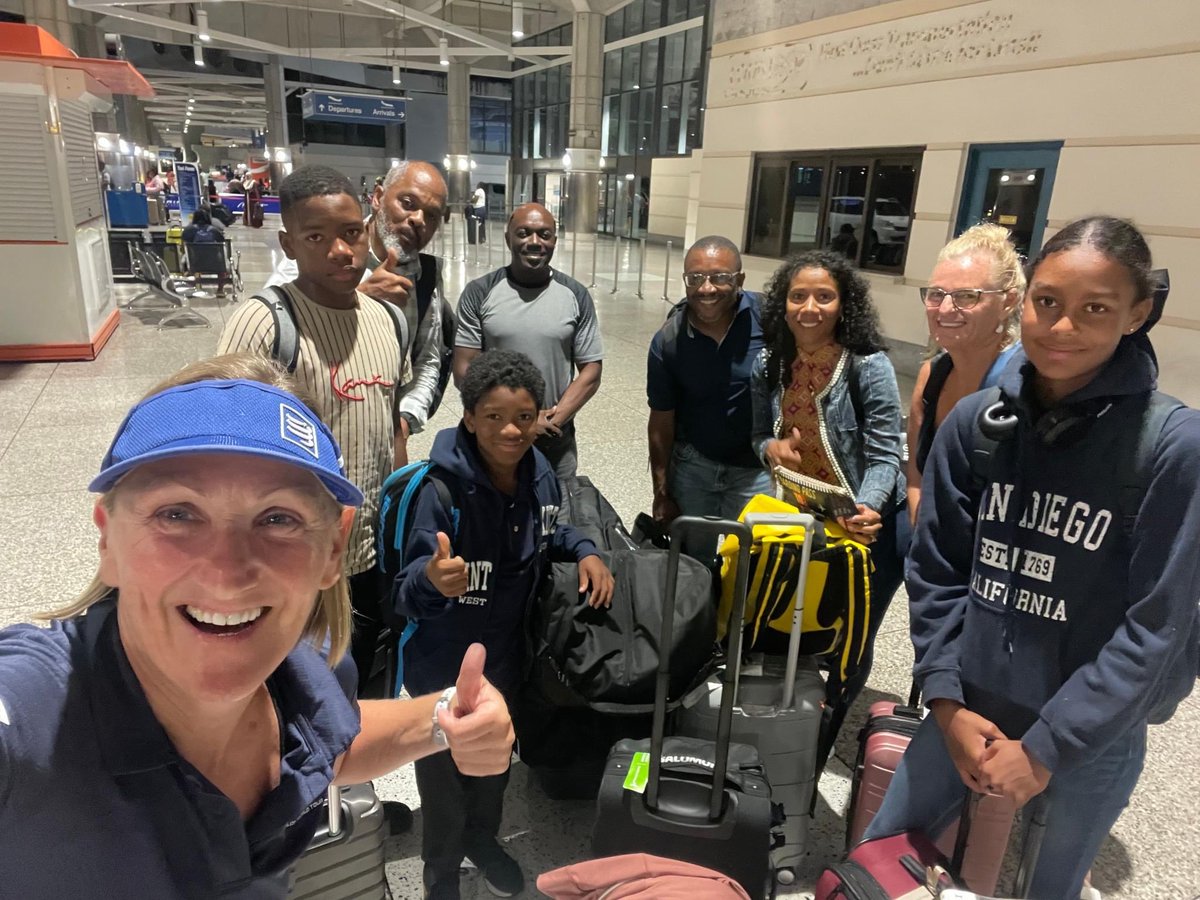 It starts here. As president of the new St kitts and Nevis 🇰🇳 triathlon federation - our small team representing St kitts and Nevis 🇰🇳 has arrived at the Carifta triathlon champs. Wish us luck 🍀