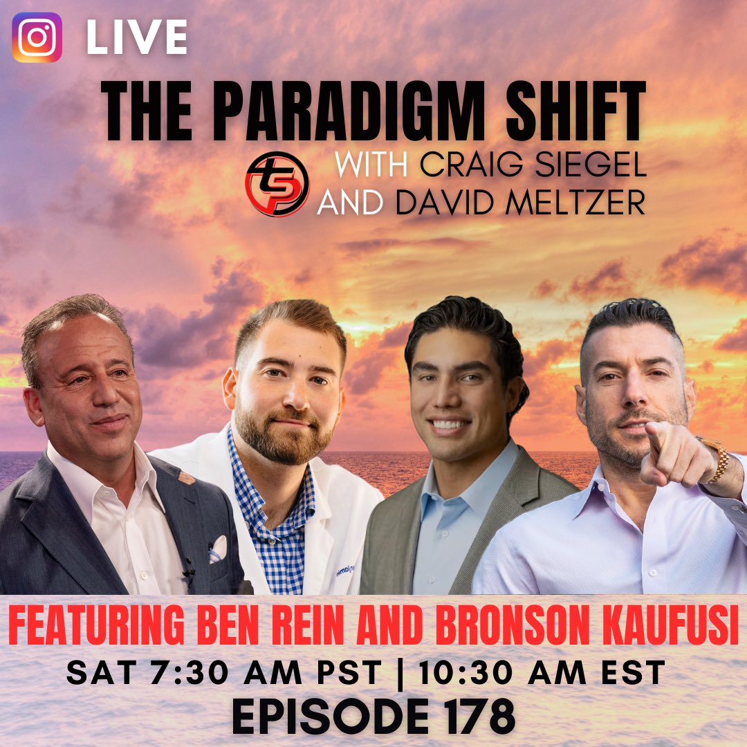CraigSiegel_CLS's tweet image. 🎉 The 2024 Momentum Continues with Episode 178! Dive into an electrifying conversation with the Handsome @davidmeltzer and the insightful @dr_brein and @bkaufusi90. Expect game-changing surprises and profound insights. Time to get buck wild! You don’t want to miss this!
Catch…