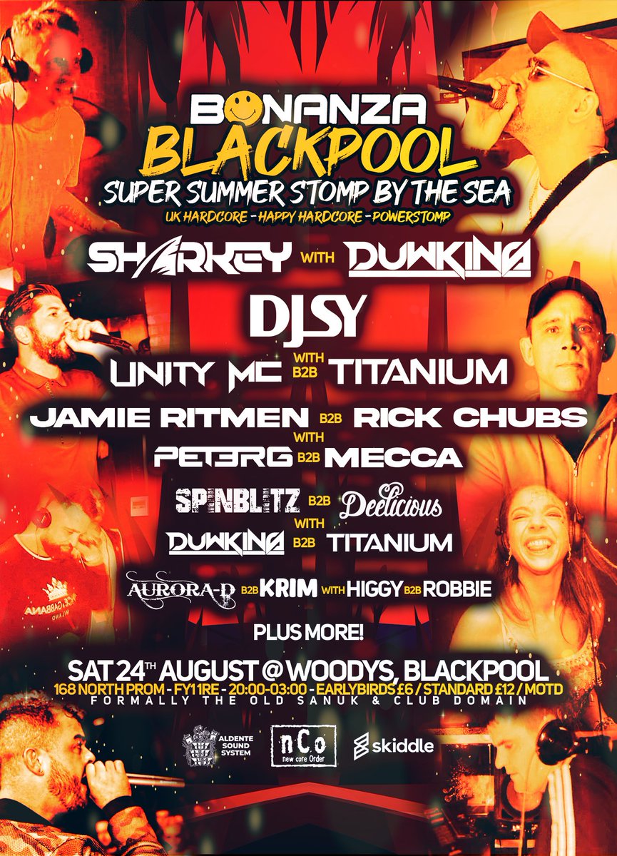 MCDuwkins's tweet photo. Next week on Saturday in #Blackpool get ya tickets here https://t.co/3RjMMPVOmt
#woodysblackpool #UKHardcore #Happyhardcore #Powerstomp #Freeform #DJsharkery @DjSy_UK @DJSpinblitz #jamieritmen #MCDuwkins #MCUnity https://t.co/uPCV15MHKH