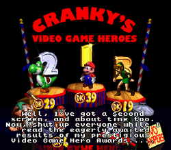 Maestratifa's tweet photo. @Nintenderos ¿En serio decís en el artículo que Link no ha salido en Donkey Kong y la única referencia es en el 3 con lo de las conchas?

En Donkey Kong Country 2 se puede ver a Link en el podium de Cranky si nos pasamos el juego con pocas monedas DK. https://t.co/5pXyVoNvae