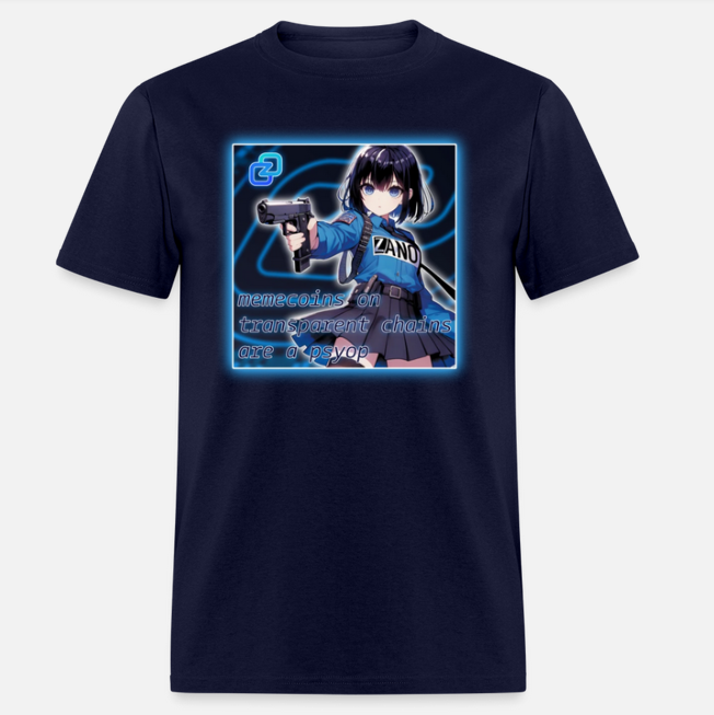 <a href="/zanolist/">ZanoList.com</a> The original $zchan meme themed shirt design 👉👈