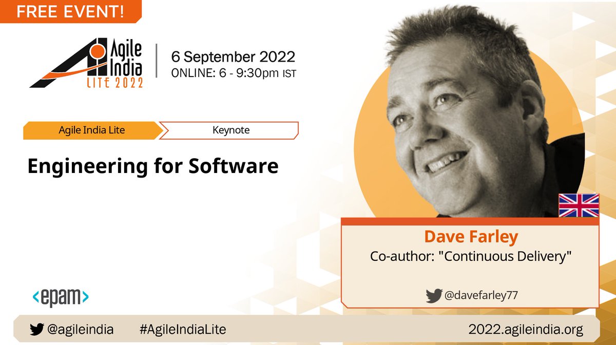 agileindia's tweet photo. [VIDEO] "Engineering for Software" by @davefarley77 at #AgileIndia 2022.
https://t.co/YxZBJjEFe5

#ManagingComplexity #Exploration https://t.co/k39oEL2Bd0