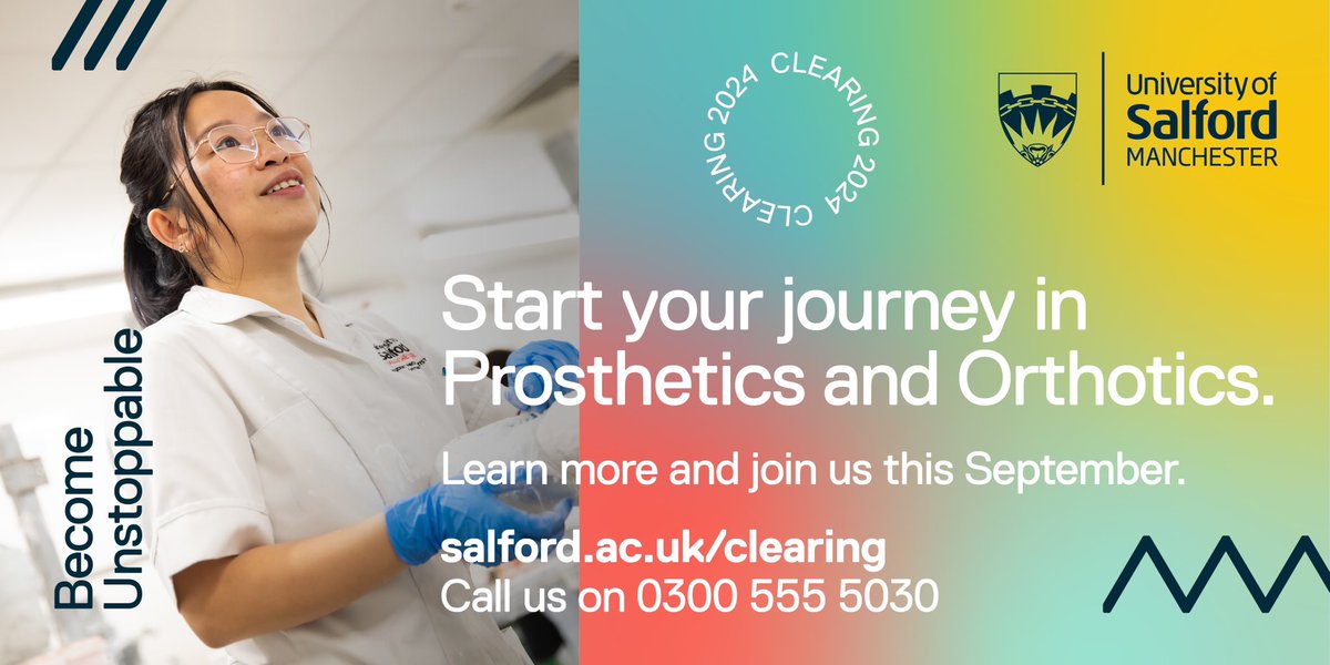 Prosthetic Network (@prostheticsnet) on Twitter photo If youโre going through #clearing #UCAS #alevels2024 #ALevelResults and youโre looking for a new opportunity. Then take a look at the wonderful opportunities a career in prosthetics and orthotics can offer you <a href="/BeverleyHarden/">Beverley Harden FCSP</a> <a href="/WeAHPs/">WeAHPs ๐</a> <a href="/BAPO2/">BAPO</a> #AHPs #Prosthetics #Orthotics If youโre going through #clearing #UCAS #alevels2024 #ALevelResults and youโre looking for a new opportunity. Then take a look at the wonderful opportunities a career in prosthetics and orthotics can offer you <a href="/BeverleyHarden/">Beverley Harden FCSP</a> <a href="/WeAHPs/">WeAHPs ๐</a> <a href="/BAPO2/">BAPO</a> #AHPs #Prosthetics #Orthotics