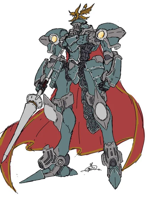 鎧風ロボのらくがきまとめこれだけ描いたし設定とか考えようかな… 
