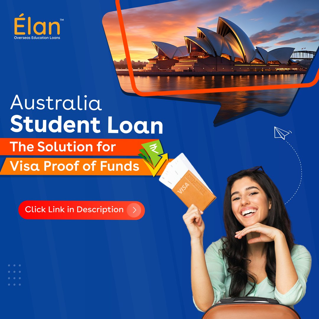 ElanLoans's tweet photo. Worried about proof of funds for Australia?
Learn how education loans can help with visa financial requirements.
Click to Read More: https://t.co/TZzd7lSvkq
#proofoffunds #StudyinAustralia #AustraliaEducationLoan #StudentLoansAustralia #studentloans #ElanLoans https://t.co/e5eXVuDQDY