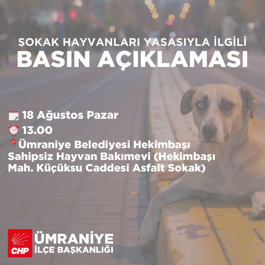 Sokak Hayvanları Yasası için basın açıklamasına davetlisiniz.