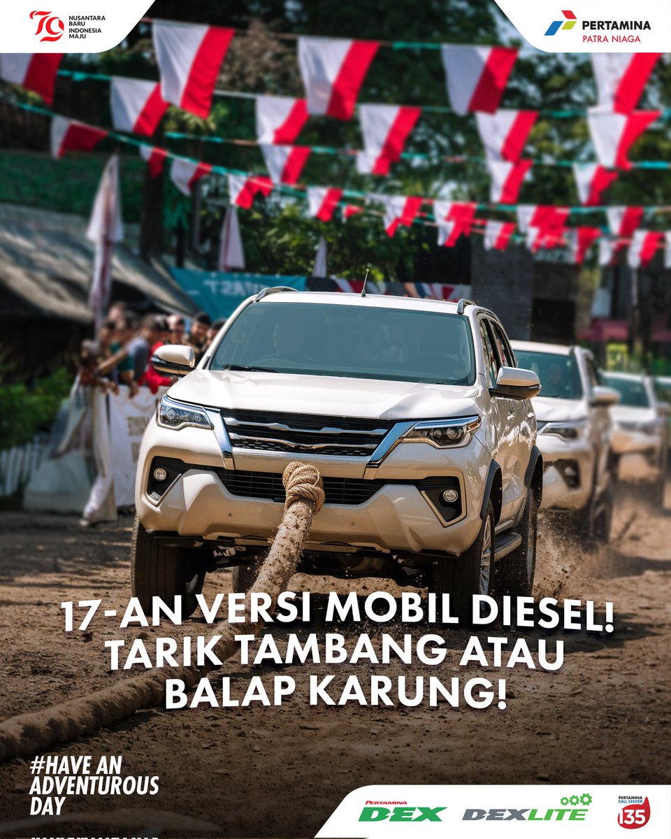 DexSeriesID's tweet photo. Bayangin kalau kamu lomba 17-an tapi pakai kendaraan diesel. Kira-kira gimana keseruannya?

Yang masih lanjut beraktivitas, jangan lupa ke SPBU terdekat dan isi BBM Dex Series.

#DexSeries #Dexperience #Dextivity https://t.co/JvFAcWEqZm