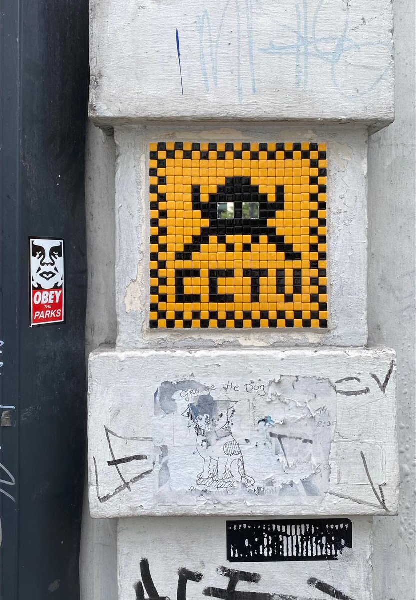 Awesome to see this Invader mosaic work re-installed by the Invader re-activation team

The work by the French street artist Invader is named LDN_99 and is located next to the Dirty Dicks pub on Bishopsgate, opposite Liverpool Street Station in East London #streetart