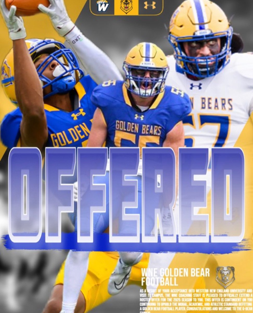 Thank you <a href="/Coach_Lebeau/">Jason Lebeau</a> for the offer to be part of <a href="/WNEFB/">WNE Football</a>.  <a href="/coach_cdunn/">Coach Connor Dunn</a>