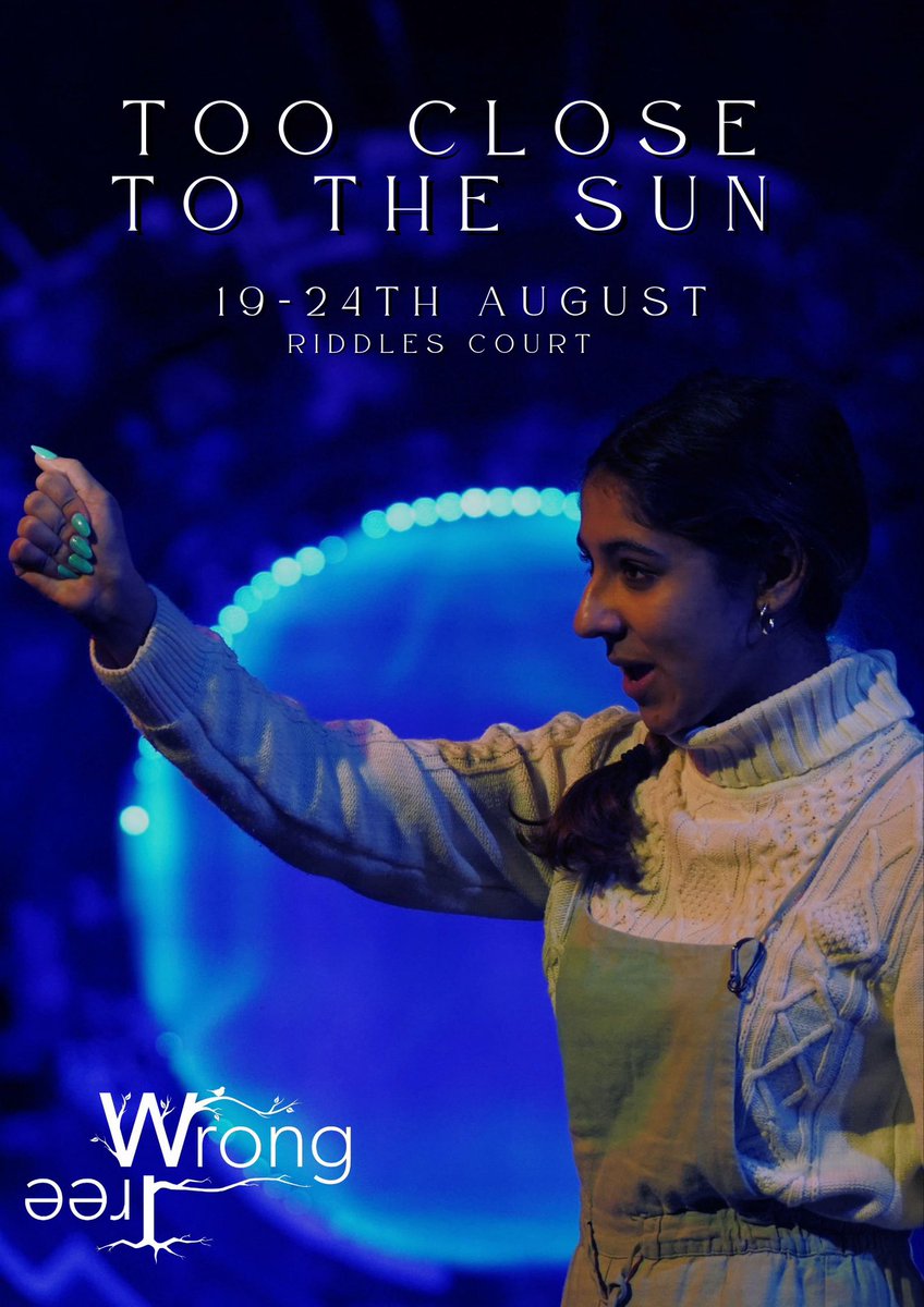 2 days until Too Close to the Sun opens at #edfringe24 ! We can’t wait to welcome you🐳❤️ Our team have been busy rehearsing this week in Durham and can’t wait to get stuck in to our tech tomorrow :) 

🗓️19-24
📍Riddles Court 

Tickets: tickets.edfringe.com/whats-on/too-c….