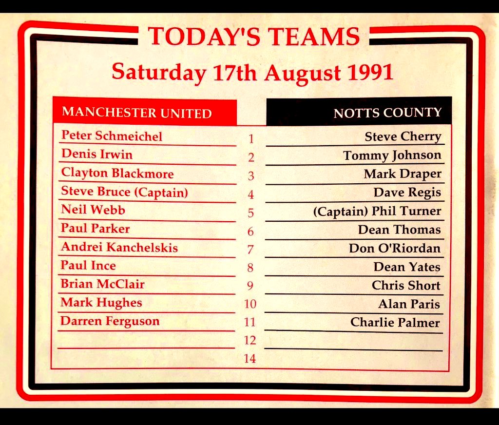 magpies_history's tweet image. Teams from that day. 🖤🤍
Man Utd captain changed.
Attendance: 46,278