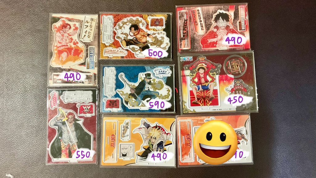 Gamis17's tweet photo. สแตนวันเกิด เอส ซาโบ้ ลูฟี่ แชงค์  มินาโตะ
สภาพดี มือ1 ของครบทุกอัน
#ตลาดนัดวันพีช #ตลาดนัดวันพีซ #ตลาดนัดนารูโตะ #ตลาดนัดนารุโตะ https://t.co/iwxE12jybh