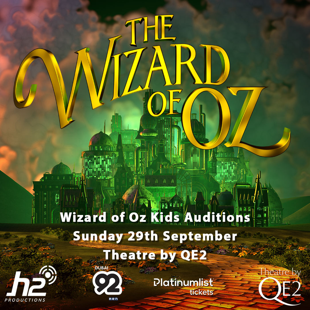 The kids audition dates are set for our festive productions this December! Saturday 28th September for <a href="/DubaiPanto/">Dubai Panto</a> 's Aladdin at @JumeirahBeachHotel and Sunday 29th September for The Wizard of Oz at <a href="/TheatrebyQE2/">Theatre by QE2</a>  - more information and registration at h2productions.ae/auditions