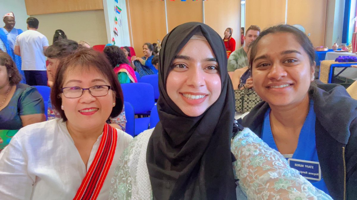 Few of our lovely staff members and  a student Nurse took part in the cultural event yesterday and showed their cultures/heritage. What a wonderful display!