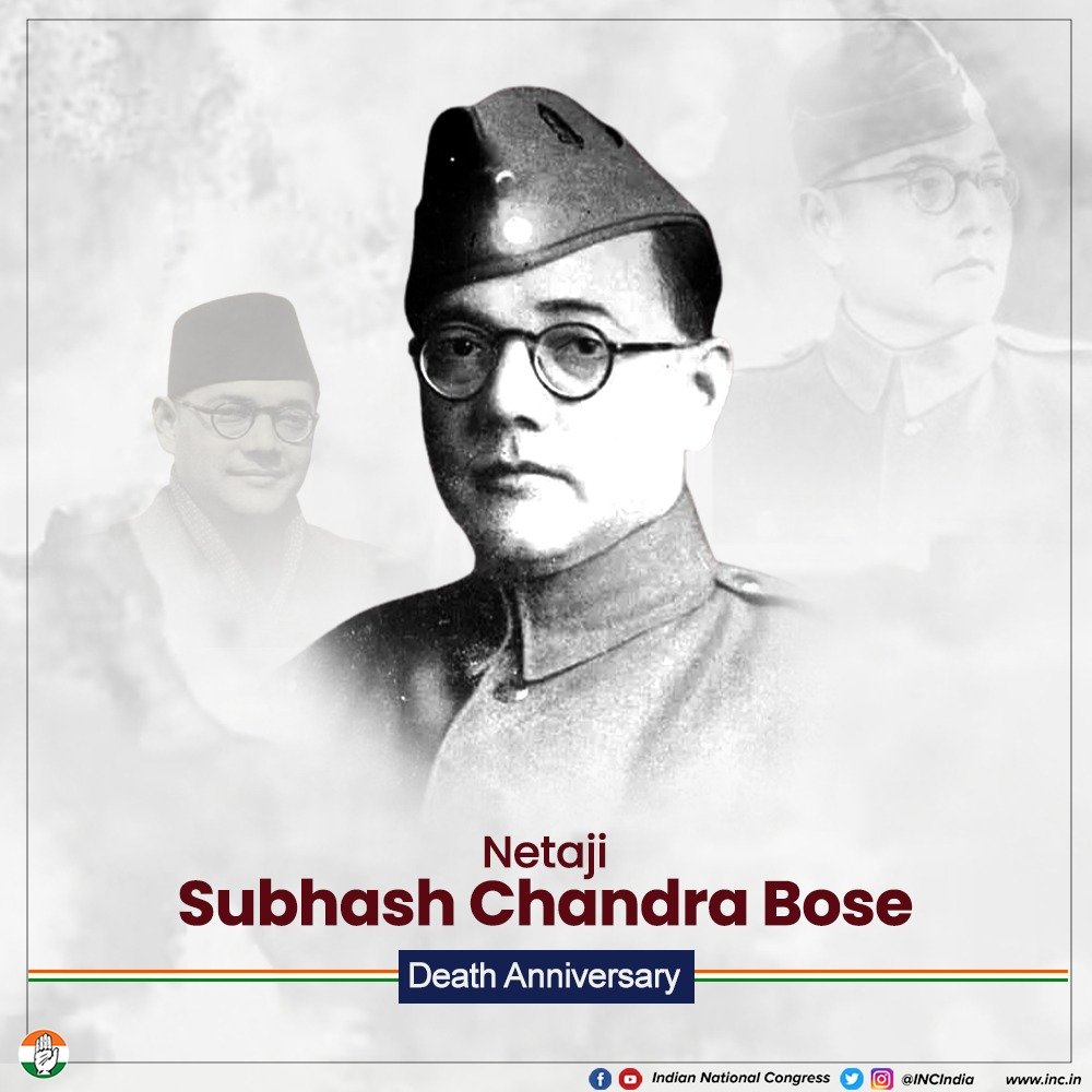 INCIndia's tweet photo. Today, we honour the legacy of Subhash Chandra Bose, a key leader in India’s struggle for independence. His dynamic leadership of the INA &amp; unwavering commitment to ending British rule left a lasting impact. 
His courage &amp; vision continue to inspire generations. https://t.co/zskaPSFUOC