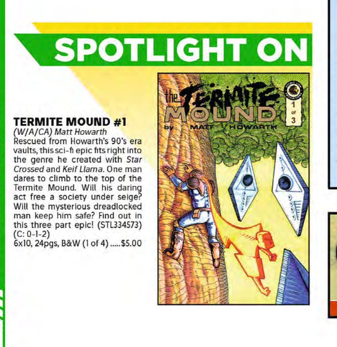 SCARCEXL's tweet image. Notre selection indé dans le previews de ce mois:
- une réédition de Matt Howard (cf. Scarce 78) chez Cosmic Lyon
- chez Zenescope, des lapins guerriers à une Furry Con
- Fred Harper sur Toxic Avenger chez Ahoy
- une histoire de vengeance elephantesque chez XEX
Scarce 94 avance !