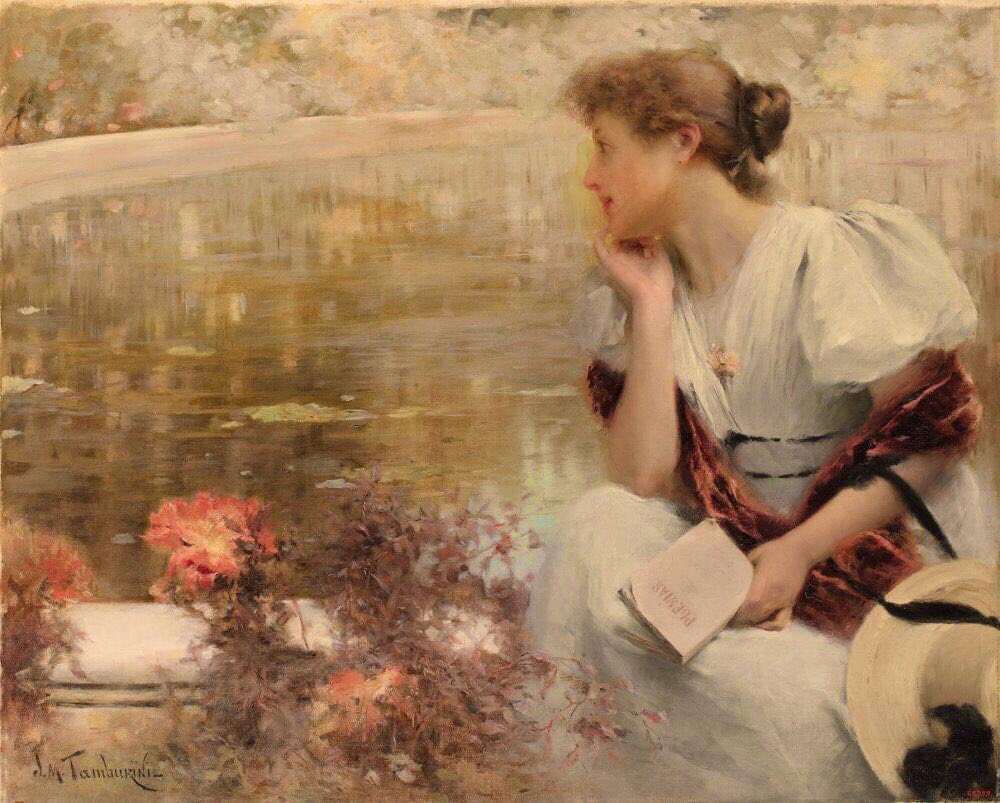 olgatuleninova's tweet photo. Josep Maria Tamburini  (1856 - 1932) 
Melancholy c.1905 https://t.co/9tsgil1C4y
