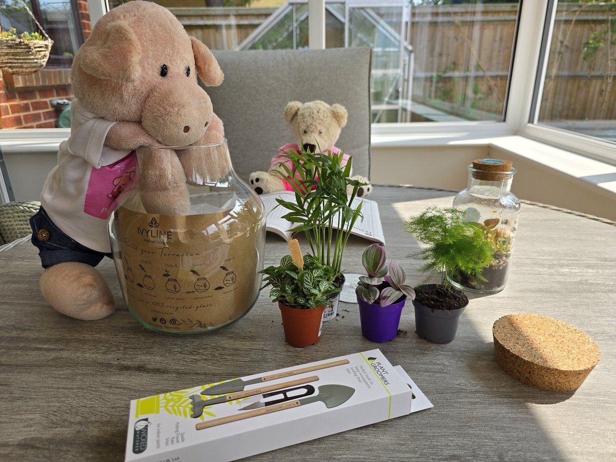 Peragwin1's tweet image. I've been making a terrarium with girl hoom. @NancyBear15 is busy doing a wordsearch
There are even piggie sized tools. *excited ears*