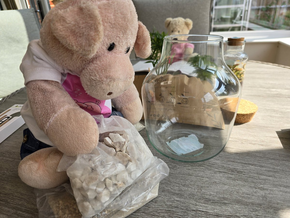 Peragwin1's tweet image. I've been making a terrarium with girl hoom. @NancyBear15 is busy doing a wordsearch
There are even piggie sized tools. *excited ears*