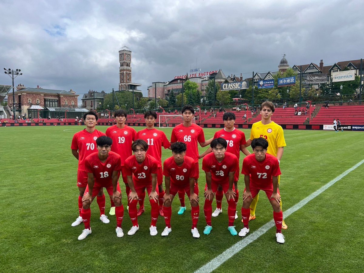 nu_soccer's tweet photo. 🔴TOPチーム北海道合宿2日目⚫️

本日は #コンサドーレ札幌 とトレーニングマッチを行いました‼️

⚽️試合結果⚽️
1本目:1-0 五木田
2本目:6-1 五木田2 浅倉 大久保 平賀 白濱

午後には札幌から釧路へ移動しました🚌
夕食では、日本大学を支援して頂いてる方々からのご支援で美味しいご飯を頂きました🍉 https://t.co/TUfNKf6ZHN
