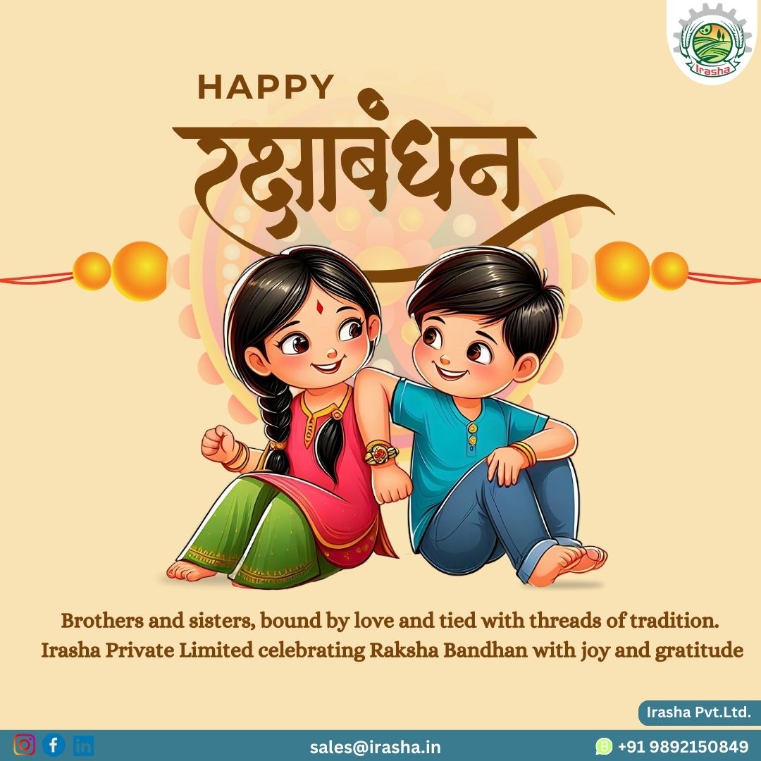 IrashaL20661's tweet photo. "Celebrating the cherished bond of love and protection this Raksha Bandhan! 

Irasha Private Limited wishes everyone a joyous and blessed festival. Let's honor the timeless tradition with love and care. Happy Raksha Bandhan!"

#RakshaBandhan #FestivalOfBonds #IrashaWishes https://t.co/xuAhizJNIv