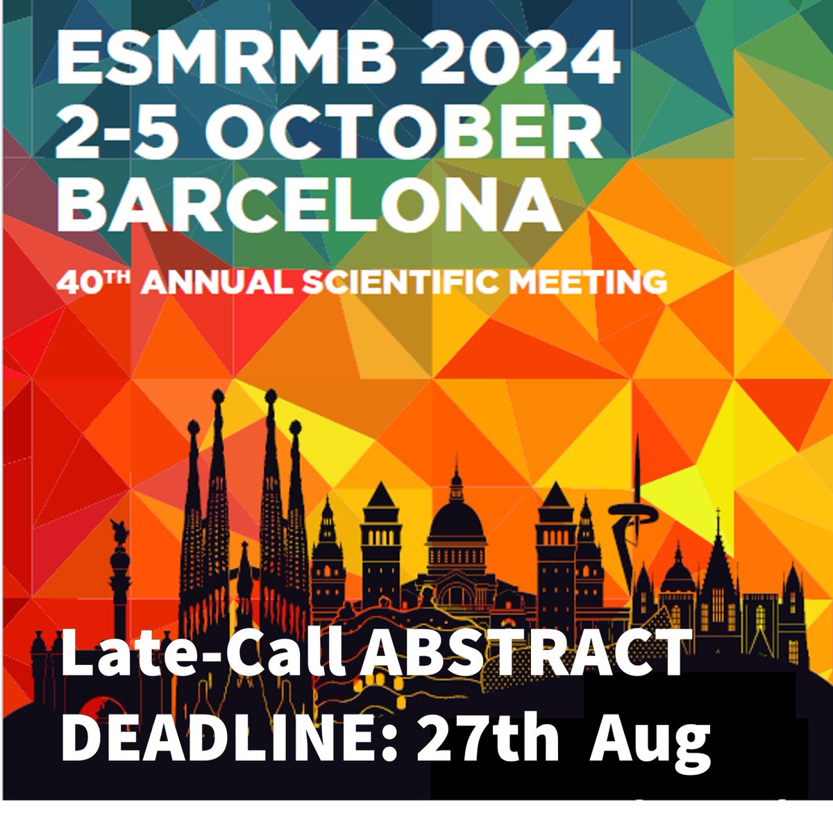10 more days for those wanting to share their work with the European MR Society esmrmb2024.org/late-call/! Mind that the Program is Awesome esmrmb2024.org/detailed-progr…...