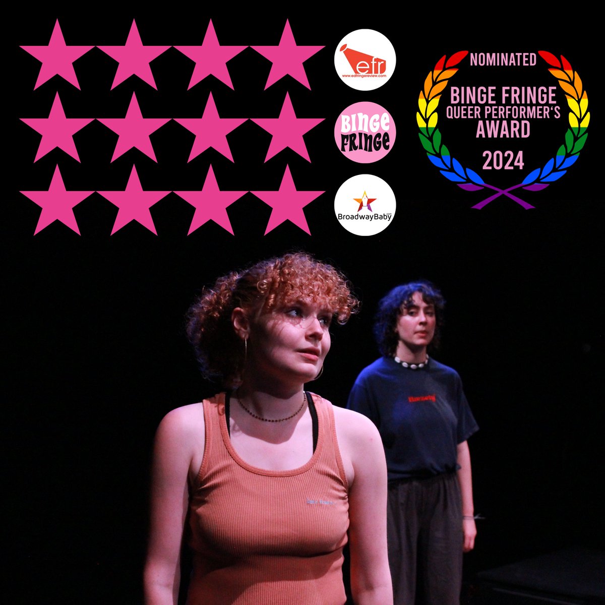 So La Flair (@solaflair_) on Twitter photo Reviews are coming in and we're 4 stars baaaby! We are SO grateful for all the praise the show has had! Including being long listed for Binge Fringe Queer Performer's Award 24 <3
Over halfway now at #edfringe - catch 'Is This Thing On?' at <a href="/FollowTheCow/">Underbelly Edinburgh</a> at 2:25pm until 25th Aug Reviews are coming in and we're 4 stars baaaby! We are SO grateful for all the praise the show has had! Including being long listed for Binge Fringe Queer Performer's Award 24 <3
Over halfway now at #edfringe - catch 'Is This Thing On?' at <a href="/FollowTheCow/">Underbelly Edinburgh</a> at 2:25pm until 25th Aug