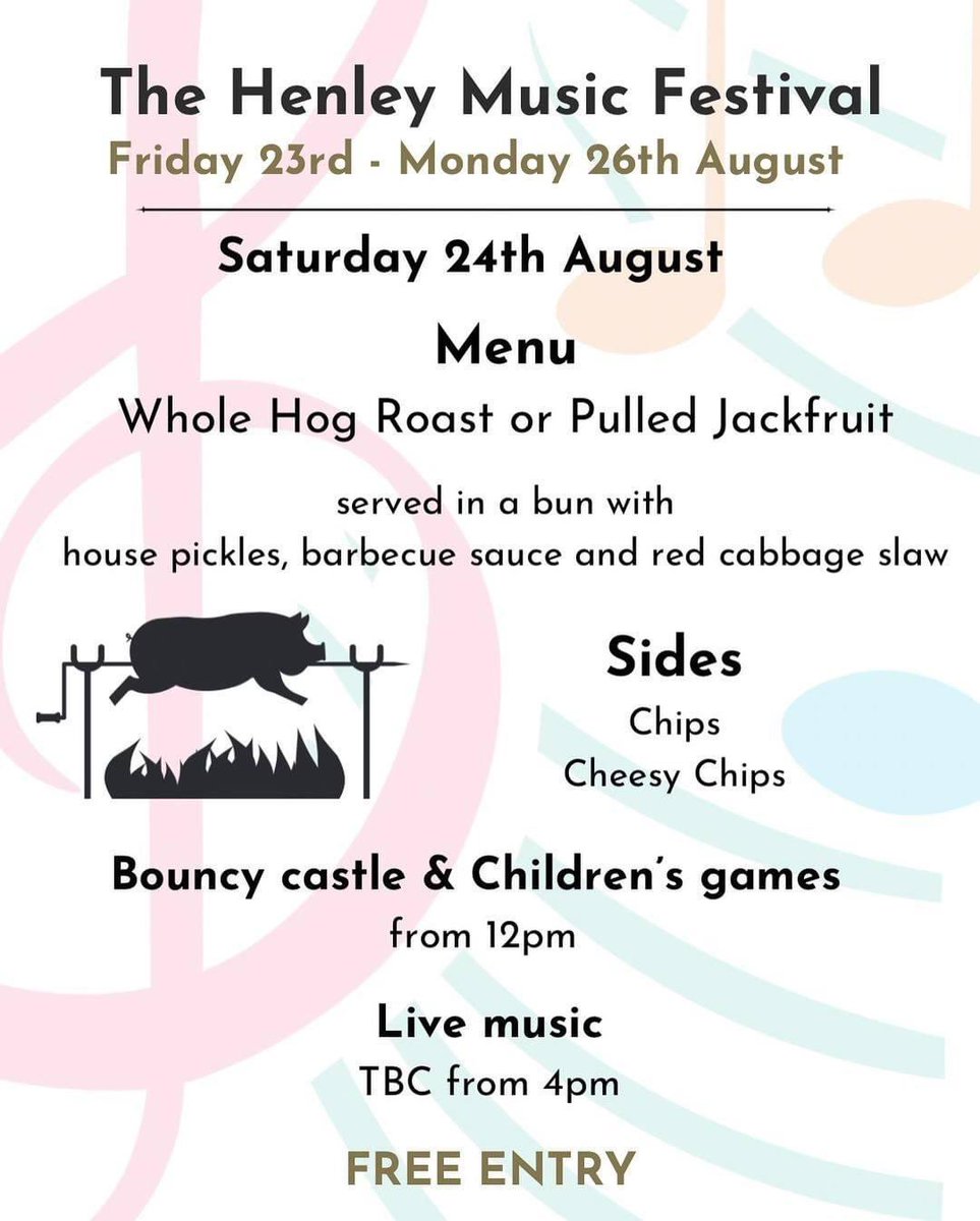 Next weekend it’s the Bank Holiday…so that means it’s the Festival.