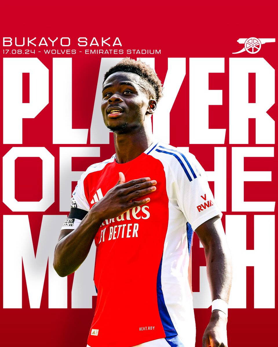 Arsenal's tweet photo. A goal and an assist for yesterday's POTM ✅

Our Bukayo ❤️ https://t.co/cN0tdzoEwT