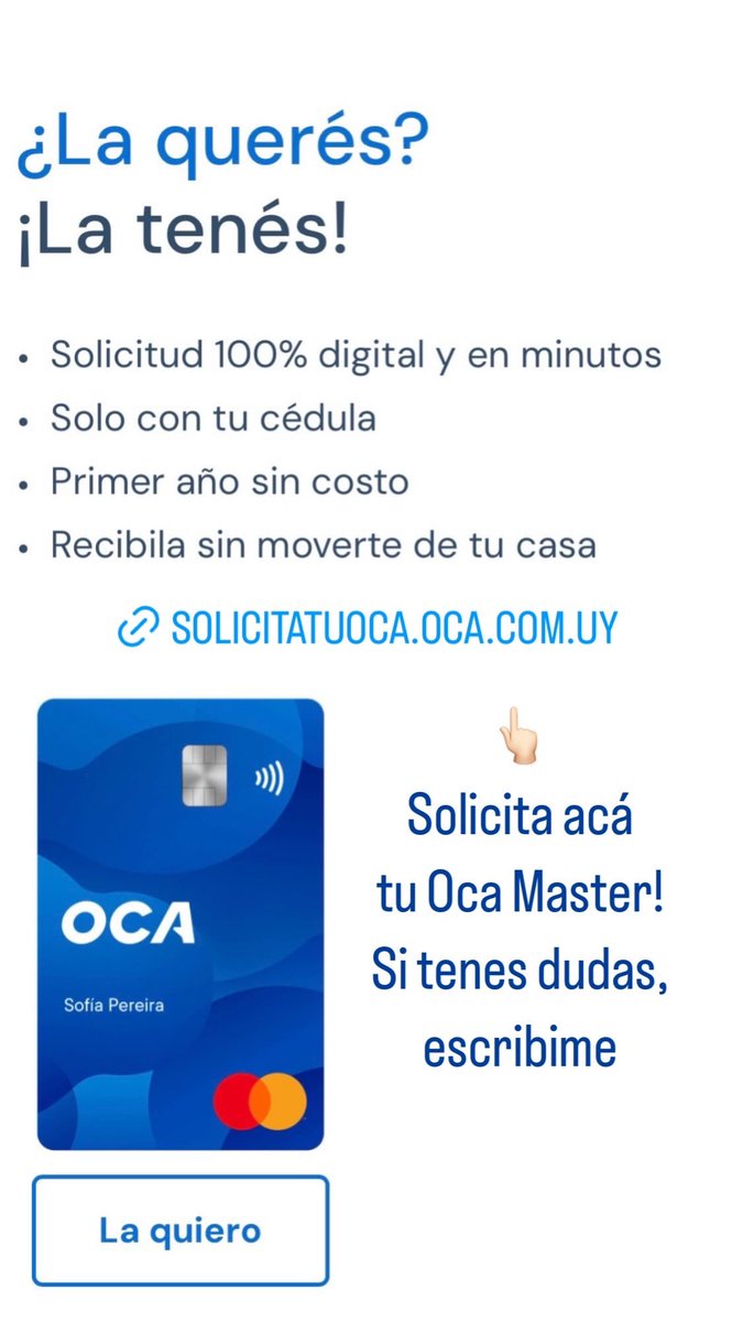 Sofiabcm33's tweet photo. https://t.co/jYCXn9nYCG ingresa al link, completa los datos y recibi la tarjeta en tu casa o retírala de la sucursal más cercana! https://t.co/IX1Lx17hUg