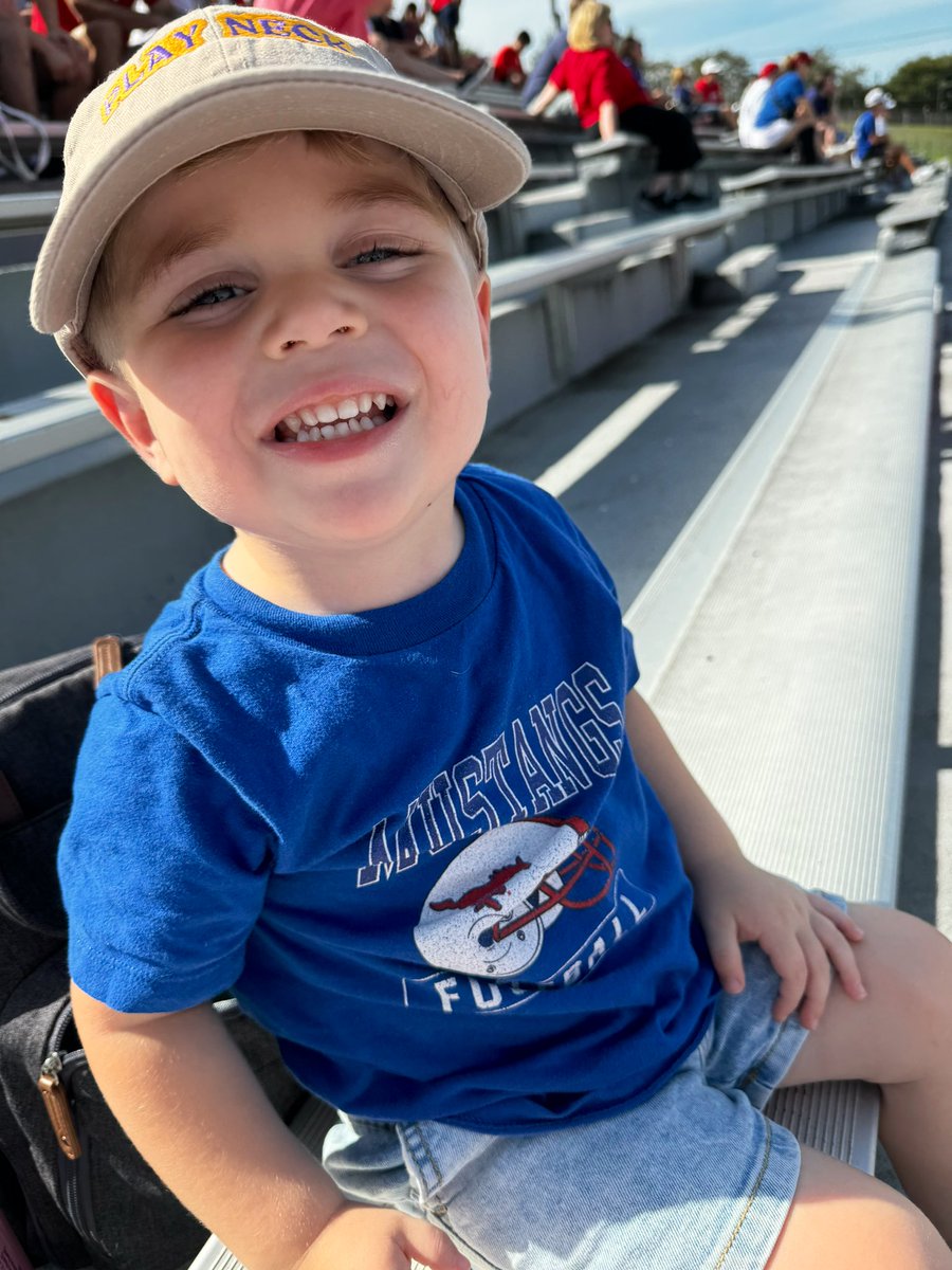 This boy would rather be at a football stadium than just about anywhere else in the world. Especially when <a href="/gillespie_coach/">DuoEnthusiast</a> is coaching!