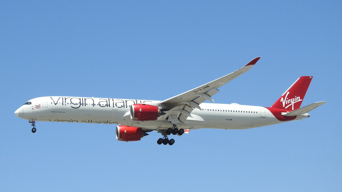 veryboeing's tweet photo. Virgin Atlantic #A350 -1041 #GVJAM 'Queen of Hearts' arrive at KLAX https://t.co/q6tzNNw4t0