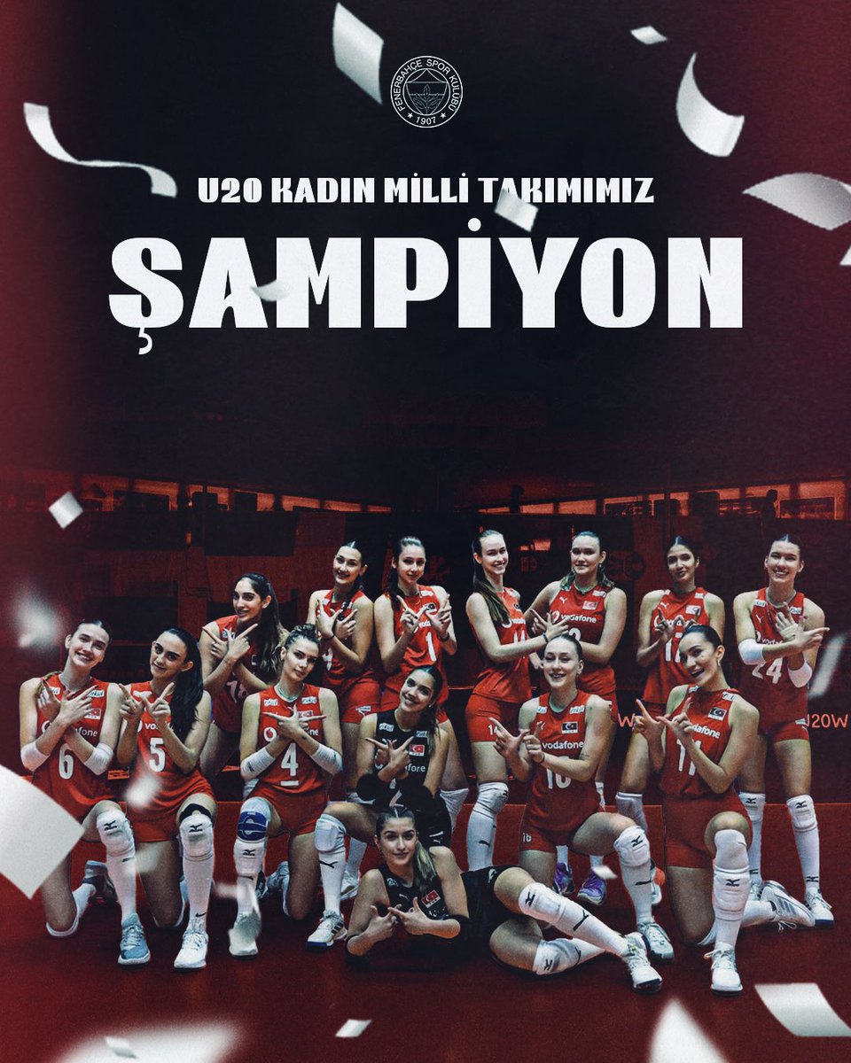 🇹🇷 𝐒̧𝐀𝐌𝐏𝐈̇𝐘𝐎𝐍 𝐓𝐔̈𝐑𝐊𝐈̇𝐘𝐄 🇹🇷 

Sporcularımızdan Liza Safronova, Helin Kayıkçı, Selen Köse ve Ece Şenyapıcı’nın bulunduğu U20 Kadın Milli Takımımız namağlup Avrupa Şampiyonu! ❤️🤍