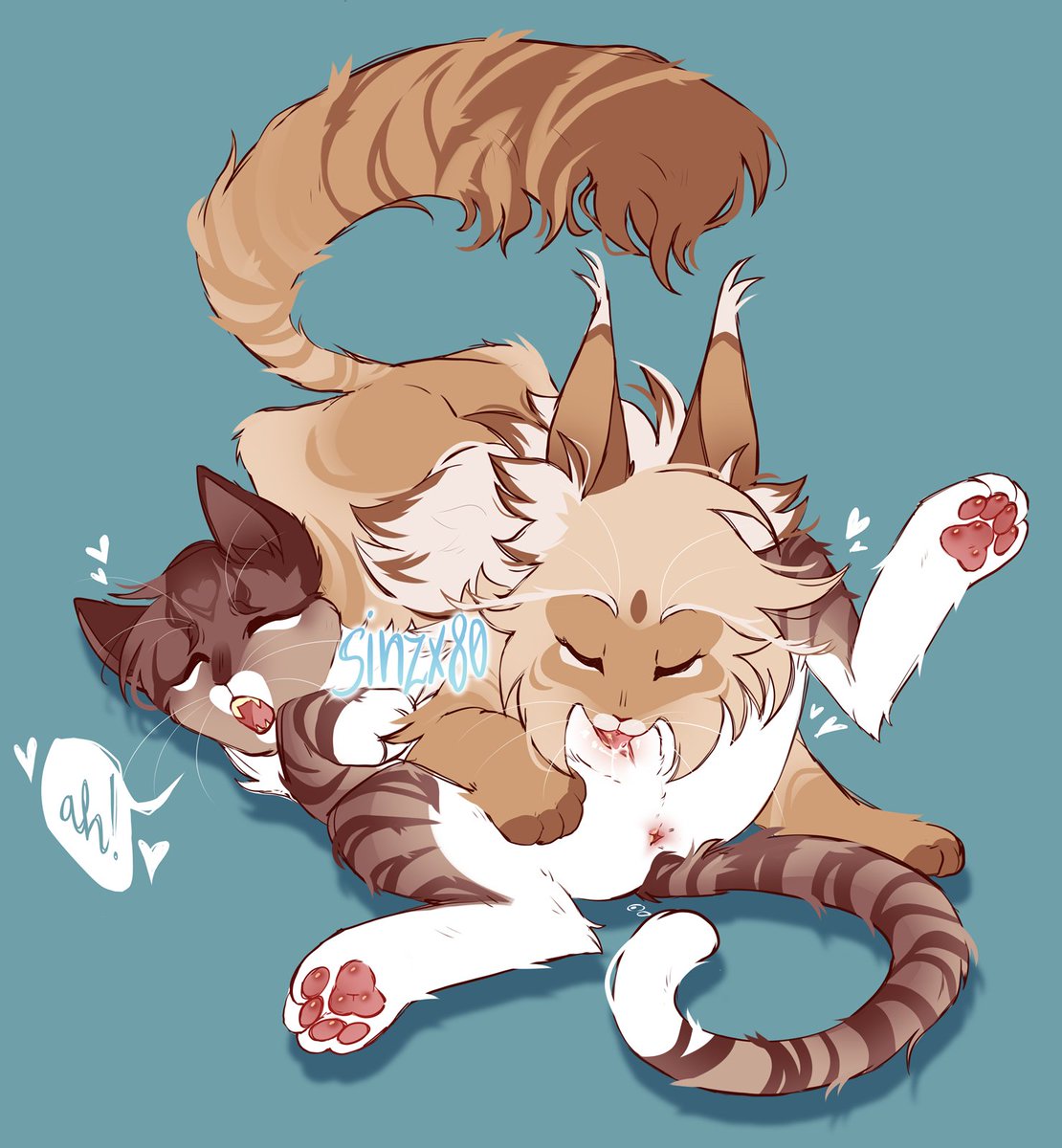 sinzx80's tweet photo. was c0mmissioned beautiful medicine kitty ladies <3 #fighterfelines https://t.co/eJmVhDcPdY