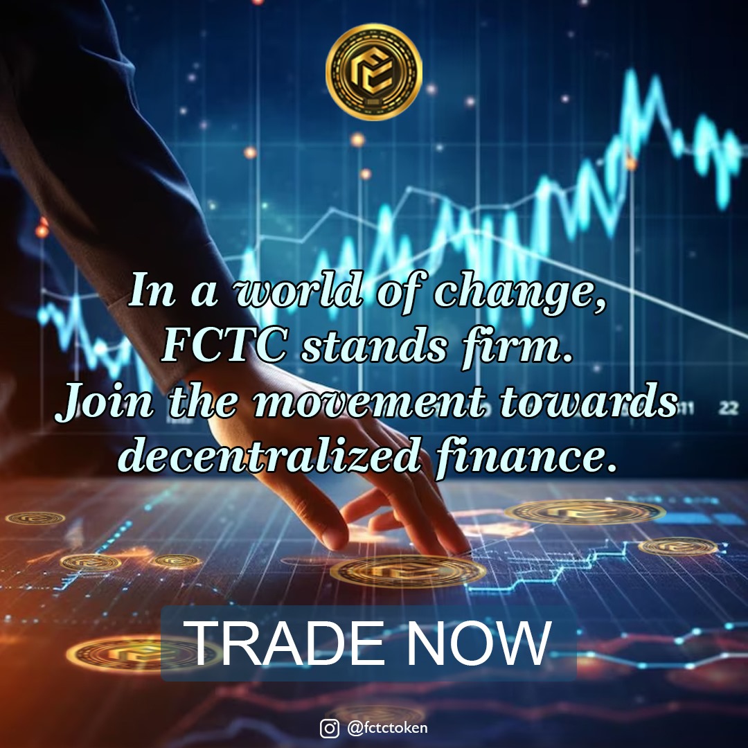 FctcToken's tweet image. Elevate your trading game with FCTC. Secure, transparent, and efficient. 🌐💹 #CryptoTrading #BlockchainTech #FCTC