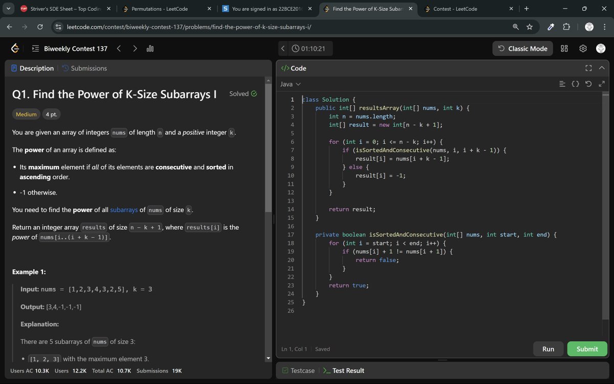 h_harinadh_'s tweet image. Took part in the @LeetCode Biweekly contest and solved 1/4 question. Feeling good about it!
#leetcode #codingContest