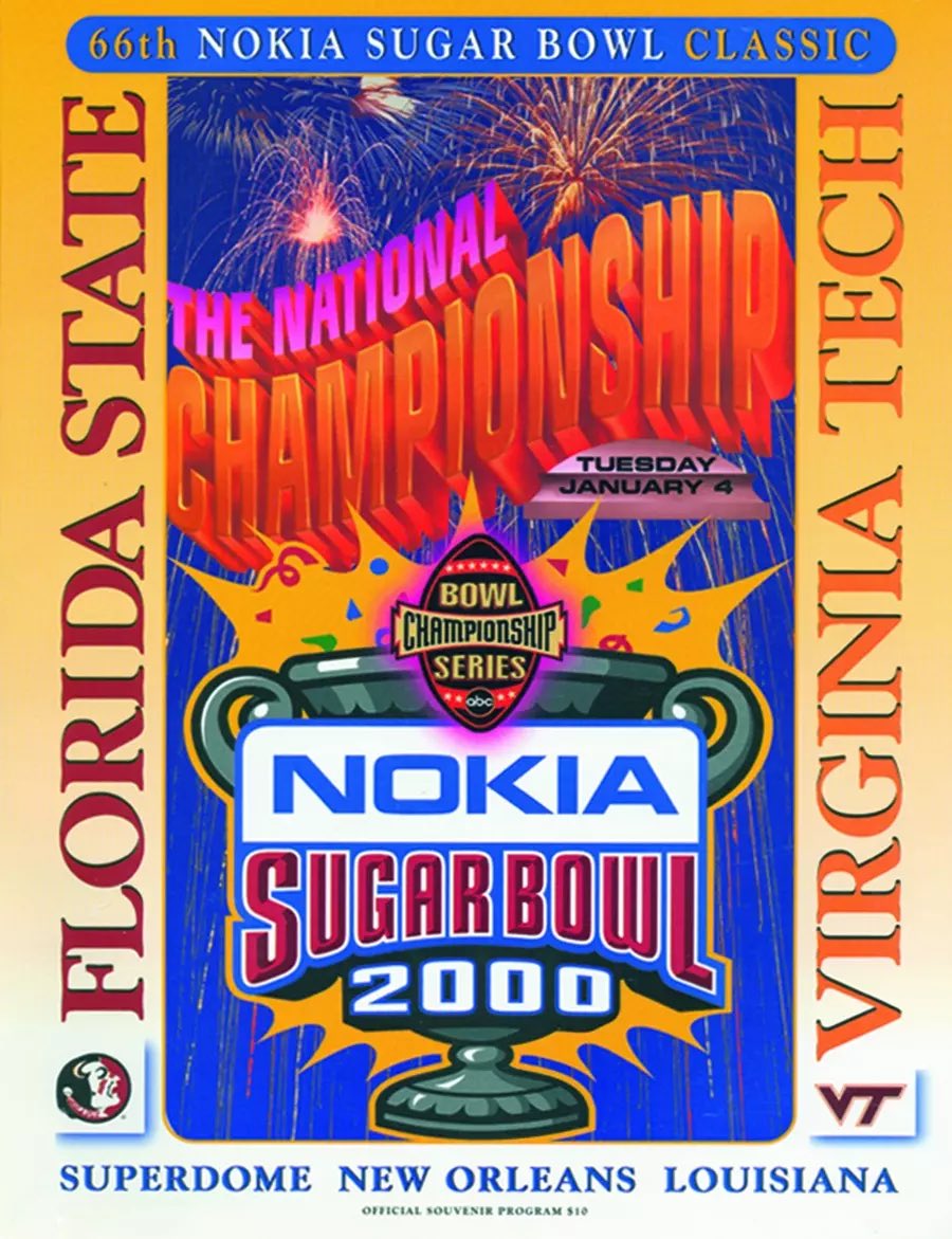 CFBClassics's tweet photo. 1999/00 Natl Championship (Sugar Bowl) 

#1 Florida St vs #2 Virginia Tech

Opening up the 21st century, this game featured a legendary coaching duel between Bobby Bowden and Frank Beamer while also featuring Mike Vick and Chris Weinke.

https://t.co/EBKOTGV76p https://t.co/0xlGlguNIp