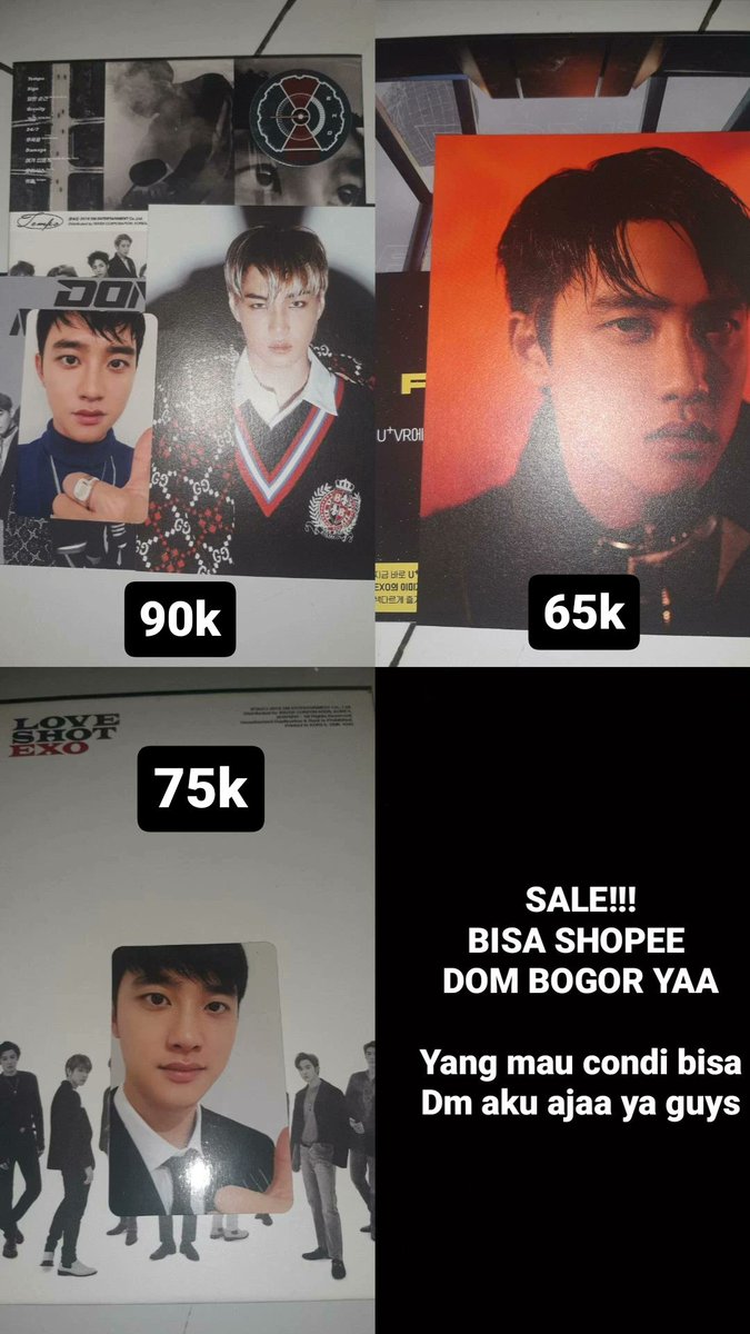 jojaejen's tweet photo. WTS // Want to Sell (clearance sell)

Album exo (ada yang fullset, ada yang nggak) 
Bisa co shopee dom bogor! Exc adm shopee yaa (kalo mau splitpay boleh bgt biar adm murah)

Yang mau tanya boleh dm aku aja, thankyou!

Tag. Wts sell album exo erina exol
#zonauang #zonajajan https://t.co/OJCvScy3yE