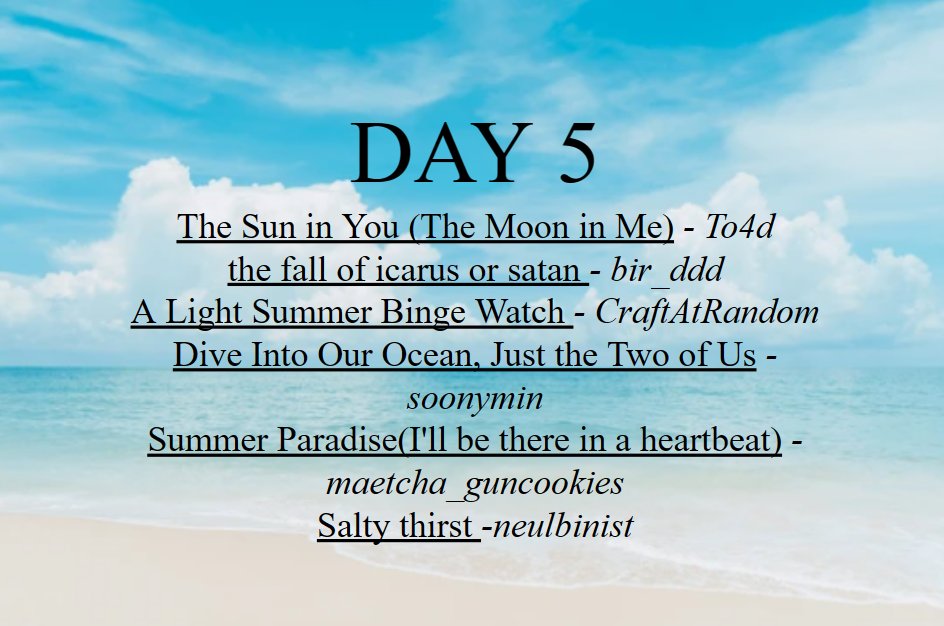 jebefest's tweet image. DAY 5