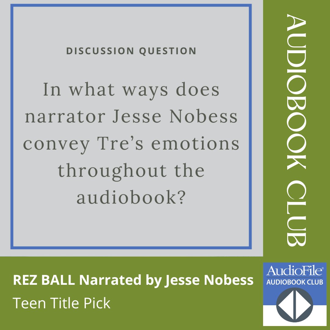 KirkusAudiobook's tweet image. 🏀 #RezBall narrated by @jessenobess is AudioFile’s first audiobook club teen selection. Check out our great discussion questions and visit audiofilemagazine.com/audiobook-club/ to start your own conversation. #teamrezball #audiofileaudiobookclub