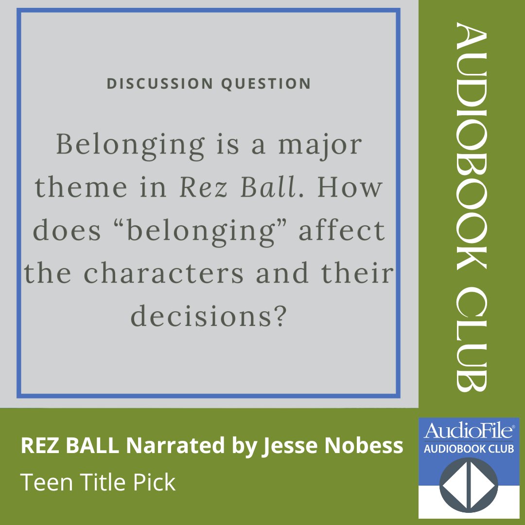KirkusAudiobook's tweet image. 🏀 #RezBall narrated by @jessenobess is AudioFile’s first audiobook club teen selection. Check out our great discussion questions and visit audiofilemagazine.com/audiobook-club/ to start your own conversation. #teamrezball #audiofileaudiobookclub
