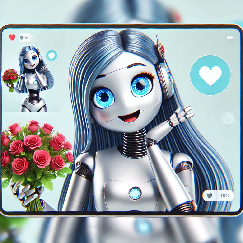 CHATboxd's tweet photo. Meet Chatboxdette, our friendly and cheerful robotic assistant! 🌟 Always here to brighten your day with a smile and a bouquet of roses. 🌹🤖 #AI #Robotics #Innovation #TechWithHeart #chatboxdette https://t.co/TYNcmxV6Bs