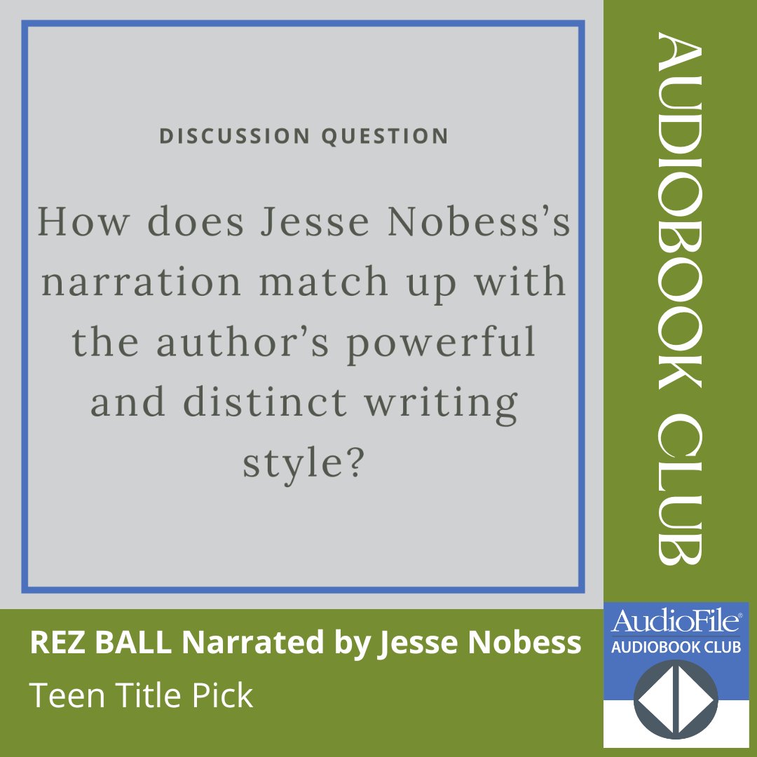 KirkusAudiobook's tweet image. 🏀 #RezBall narrated by @jessenobess is AudioFile’s first audiobook club teen selection. Check out our great discussion questions and visit audiofilemagazine.com/audiobook-club/ to start your own conversation. #teamrezball #audiofileaudiobookclub