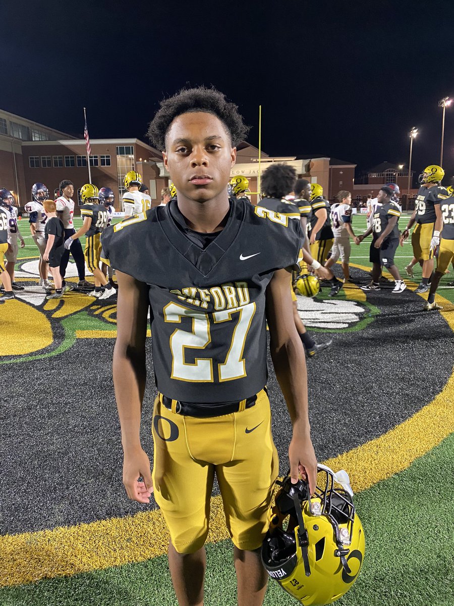 UnLockYourGame (@unlockyourgame) on Twitter photo Player To Watch 📈
27’ CB Jaylin Robinson <a href="/jayrobinson2027/">Jaylin Robinson</a>
Robinson had a INT in the jamboree game against Oak Mountain. The sophomore displayed some impressive technique and savviness at the position.
<a href="/CoachSamAdams/">Sam Adams</a> <a href="/OldGoldFB/">Oxford High School Football</a> <a href="/BigORecruiting/">OxfordRecruiting</a> <a href="/DexPreps/">DexPreps</a> Player To Watch 📈
27’ CB Jaylin Robinson <a href="/jayrobinson2027/">Jaylin Robinson</a>
Robinson had a INT in the jamboree game against Oak Mountain. The sophomore displayed some impressive technique and savviness at the position.
<a href="/CoachSamAdams/">Sam Adams</a> <a href="/OldGoldFB/">Oxford High School Football</a> <a href="/BigORecruiting/">OxfordRecruiting</a> <a href="/DexPreps/">DexPreps</a>