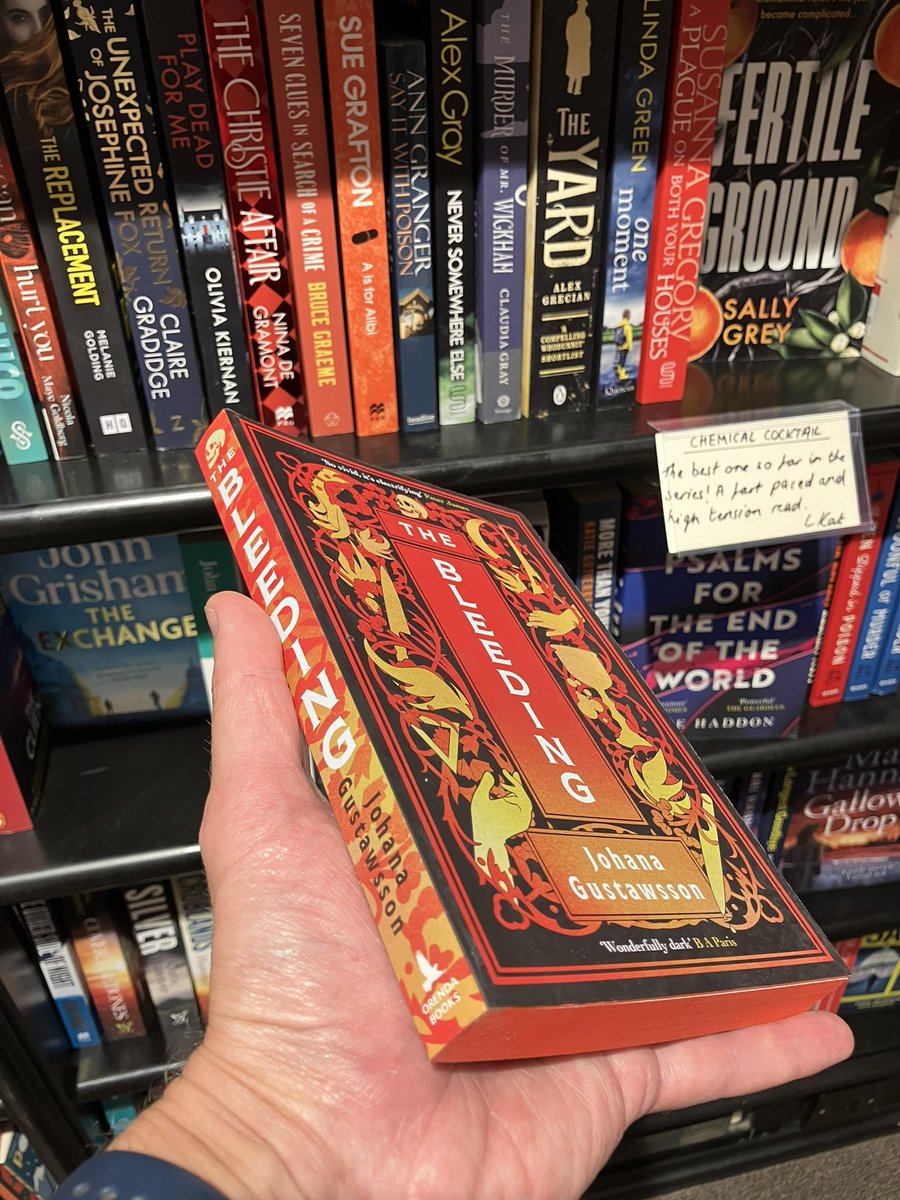 thewarrinerd's tweet image. For a literary translator, the joy of finding your translations in a bookshop never gets old 😁

Spotted at @wstonesdurham 🔪🩸❄️
@JoGustawsson @ragnarjo @OrendaBooks 
#TheBleeding #Winterkill #crimefiction #amtranslating
