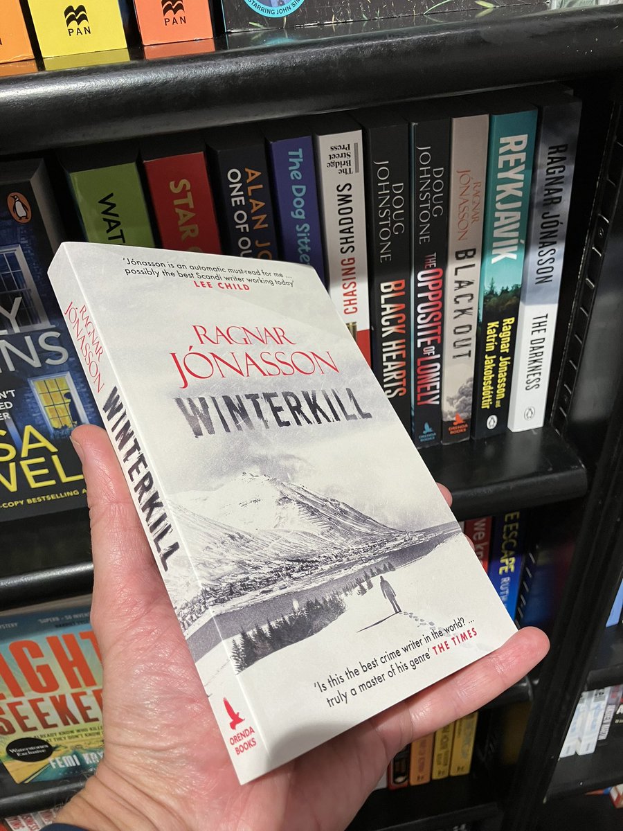 thewarrinerd's tweet image. For a literary translator, the joy of finding your translations in a bookshop never gets old 😁

Spotted at @wstonesdurham 🔪🩸❄️
@JoGustawsson @ragnarjo @OrendaBooks 
#TheBleeding #Winterkill #crimefiction #amtranslating