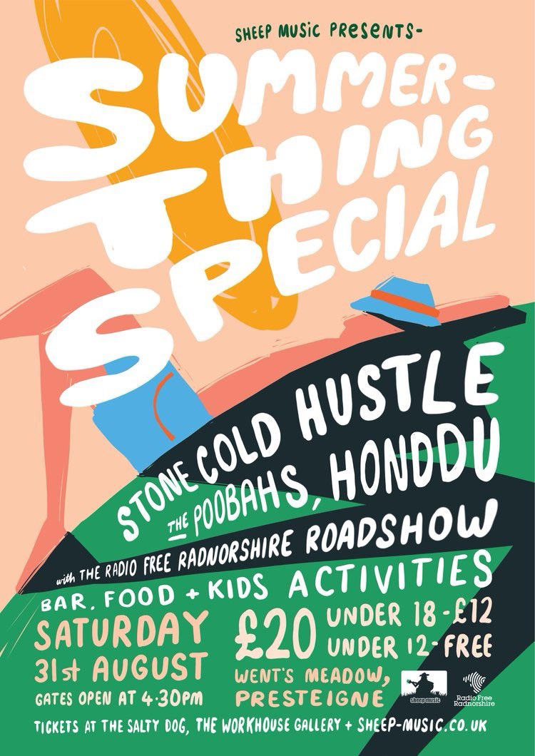 Two weeks to go! SUMMERTHINGSPECIAL 
31 August Went's Meadow, Presteigne LD8 2BW
Join us for our end-of-summer party with a fantastic lineup of music, Radio Free Radnorshire Roadshow, Forest School activities for children, food stalls and bar.
mailchi.mp/954d103c96ce/t…