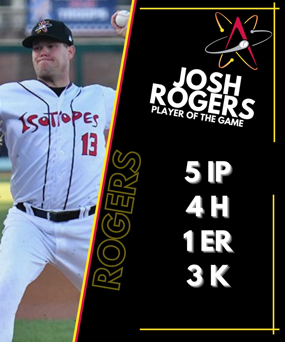 blakestbanter's tweet photo. Josh Rogers had a great outing for the Isotopes last night. https://t.co/g3tzoDDk6t
