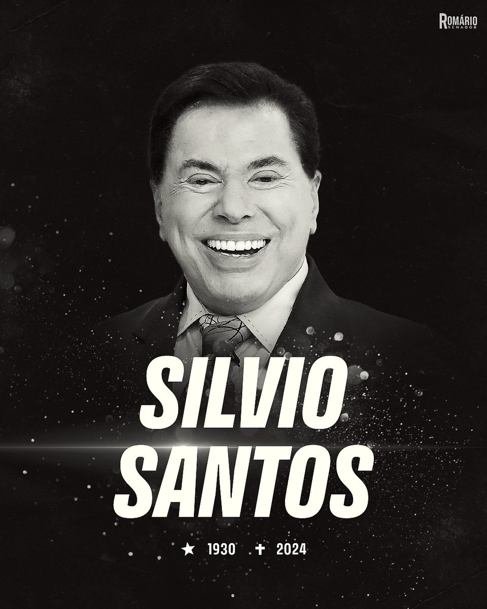 Recebo com pesar a triste notícia do falecimento do grande apresentador e comunicador Silvio Santos, que nos deixou nesta madrugada aos 93 anos. Sua trajetória se confunde com a história da TV brasileira, com muito sucesso e alegria. Ao longo dos últimos 60 anos, ele nos fez rir,